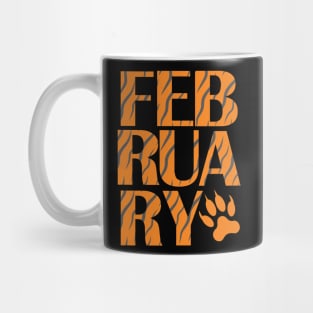 February born feline lover cat kitty kitten Mug